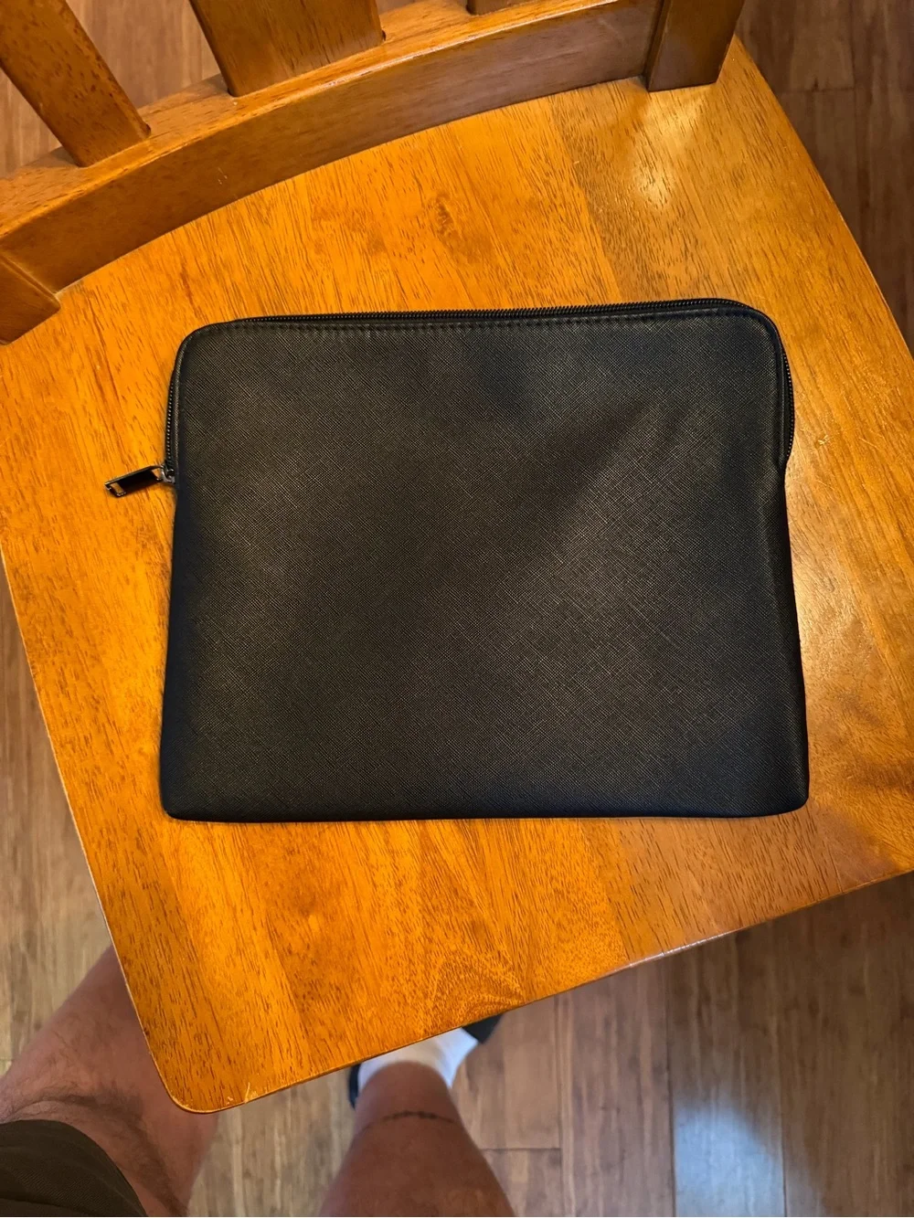NWOT-Bvlgari Black Saffiano Leather Tablet Case / iPad Sleeve